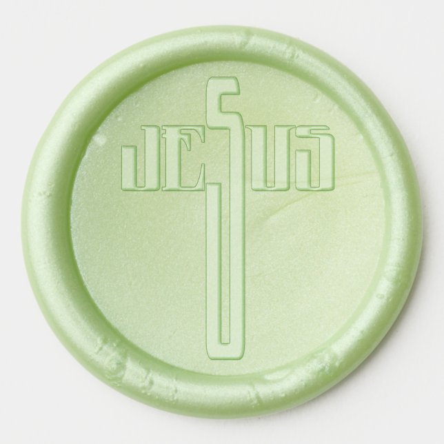 jesus cross wax seal stickers (Front)