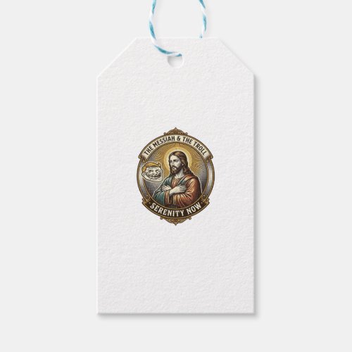 Jesus Crossing Arms Internet Troll Face Emoji Humo Gift Tags