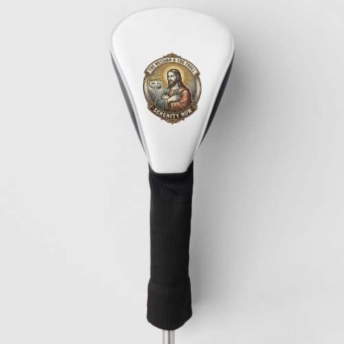 Jesus Crossing Arms Internet Troll Face Emoji Humo Golf Head Cover