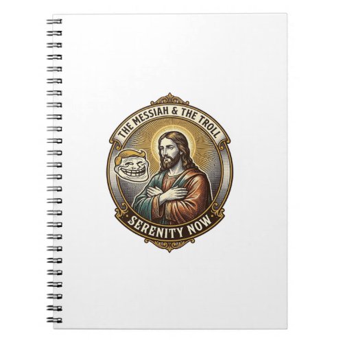 Jesus Crossing Arms Internet Troll Face Emoji Humo Notebook