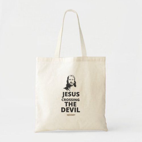 Jesus Crossing Up The Devil Sticker Essential T_Sh Tote Bag