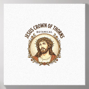 Jesus Crown Of Thorns Botanical Jesus Crown Thorns Canvas Photo Tile