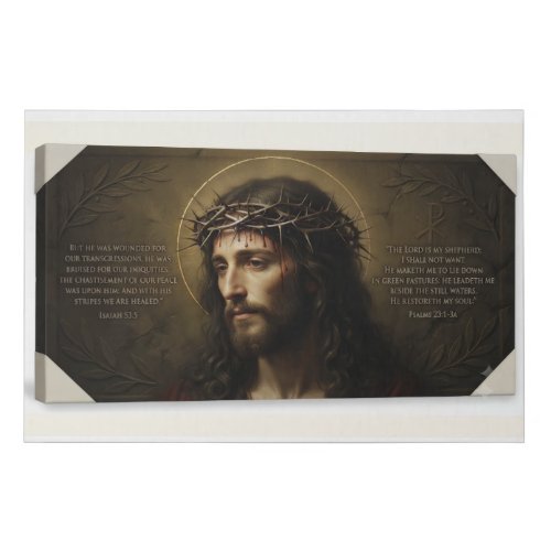 Jesus Crown of Thorns Canvas Print | Isaiah 53:5 &