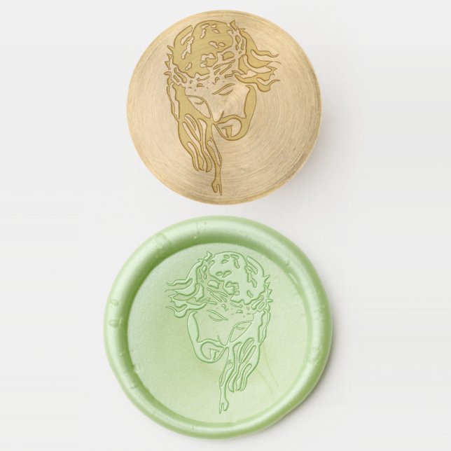 jesus crown of thorns wax seal stamp (Stamped)