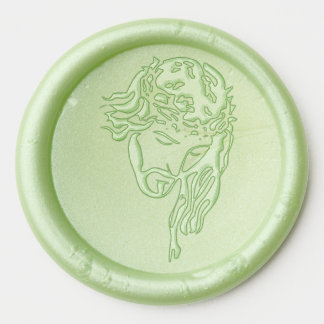 jesus crown of thorns wax seal stickers