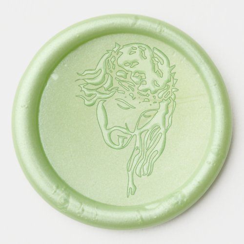 jesus crown of thorns wax seal stickers