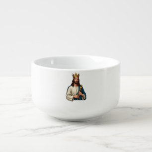 Jesus Crown Scepter Vintage Engraving Shirt 2 Soup Mug