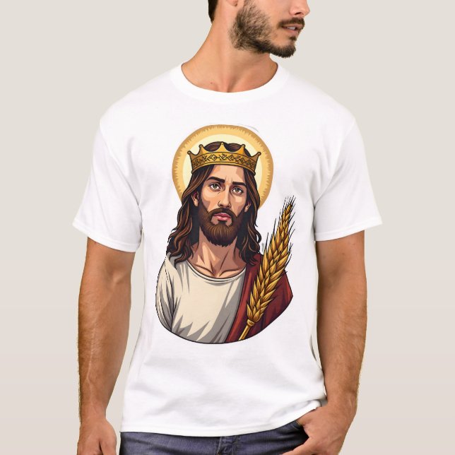Jesus Crown Wheat Vintage Engraving Shirt (Front)