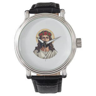 Jesus Crowned Rose Vintage Engraving Shirt 2 Watch