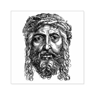 Jesus Crowned with Thorns Passion of Christ Rubber Stamp