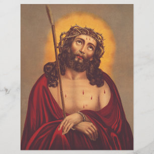 Jesus Crowned With Thorns Sorrowful Art Flyer