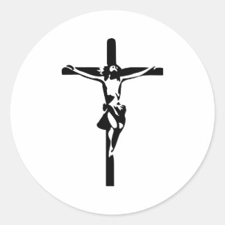 Jesus - Crucifix Classic Round Sticker