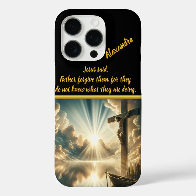 Jesus Crucifixion Above Waters of Reflection Case-Mate iPhone Case (Back)