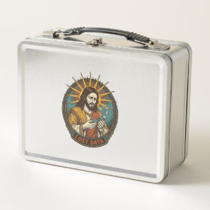 Jesus Crushed USB Flash Drive Lost Data Humor_1 Metal Lunch Box