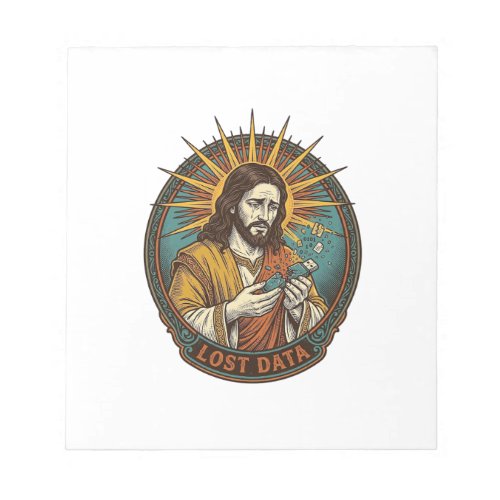 Jesus Crushed USB Flash Drive Lost Data Humor_1 Notepad