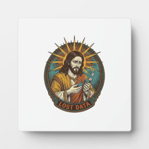 Jesus Crushed USB Flash Drive Lost Data Humor_1 Plaque