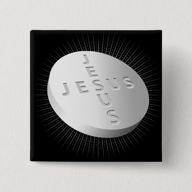 Jesus Cures Pill - Christian Religious Faith Pray  Button (Front)