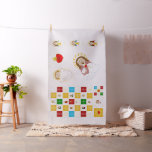 Jesus &amp; Cute Saints Baby Quilt Squares and Dolls Fabric