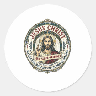Jesus Dance Ballerina Studio Graphic Tee Christian Classic Round Sticker
