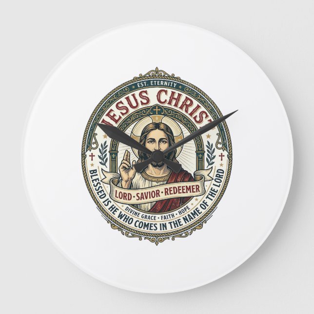 Jesus Dance Ballerina Studio Graphic Tee Christian Large Clock (Front)