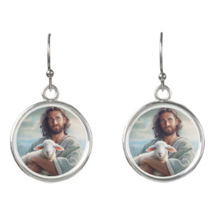 Jesus Dangle Earrings