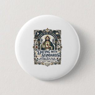 Jesus Dating Christian Relationship Humor Shirt Fa Button