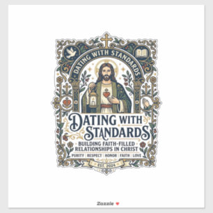 Jesus Dating Christian Relationship Humor Shirt Fa Sticker
