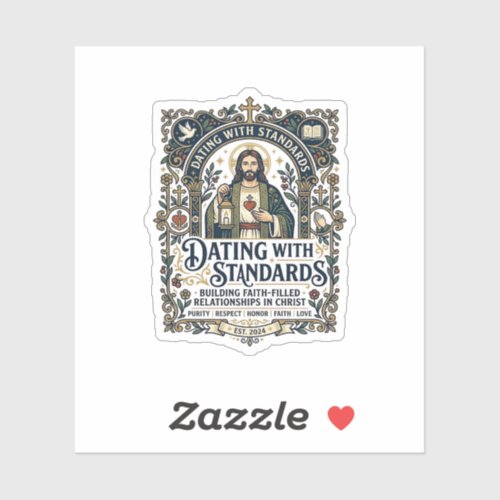 Jesus Dating Christian Relationship Humor Shirt Fa Sticker