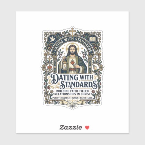 Jesus Dating Christian Relationship Humor Shirt Fa Sticker