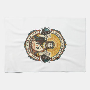 Jesus Dead Headphones Mid Set Silent Workout Gym H Kitchen Towel