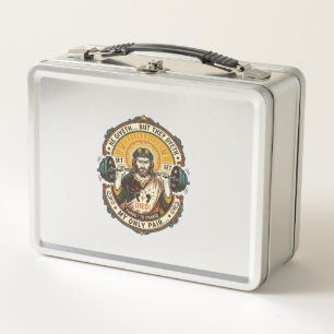 Jesus Dead Headphones Mid Set Silent Workout Gym H Metal Lunch Box