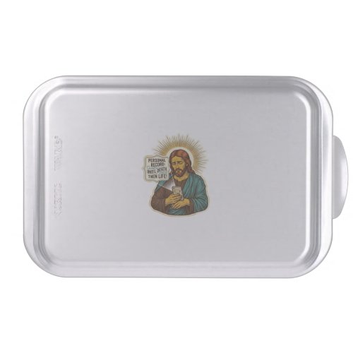 Jesus Dead Phone No Music Heavy Lift Gym Humor_1 Cake Pan