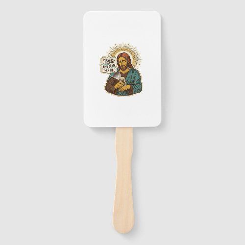 Jesus Dead Phone No Music Heavy Lift Gym Humor_1 Hand Fan