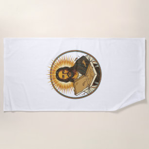 Jesus Deceived By Empty Pizza Box Party Food Humor Beach Towel