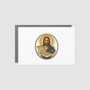 Jesus Deceived By Empty Pizza Box Party Food Humor Car Magnet