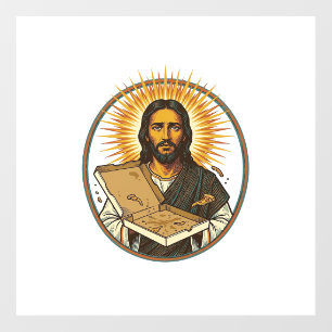 Jesus Deceived By Empty Pizza Box Party Food Humor Floor Decals