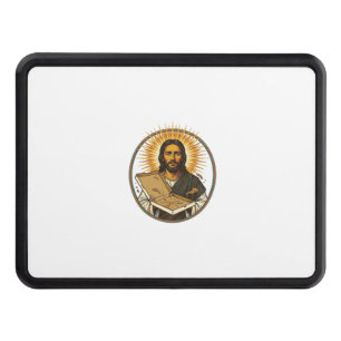 Jesus Deceived By Empty Pizza Box Party Food Humor Hitch Cover