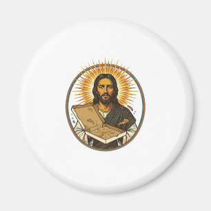 Jesus Deceived By Empty Pizza Box Party Food Humor Magnet