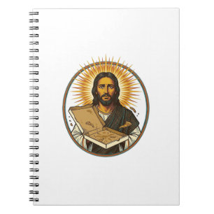 Jesus Deceived By Empty Pizza Box Party Food Humor Notebook
