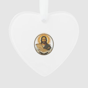 Jesus Deceived By Empty Pizza Box Party Food Humor Ornament