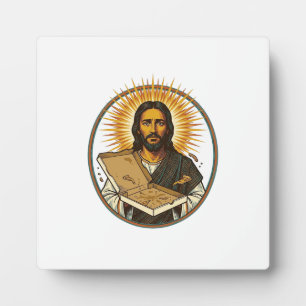 Jesus Deceived By Empty Pizza Box Party Food Humor Plaque