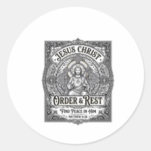 Jesus Declutter Clean Home Shirt Christian Graphic Classic Round Sticker