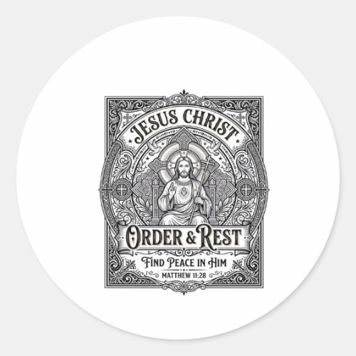 Jesus Declutter Clean Home Shirt Christian Graphic Classic Round Sticker