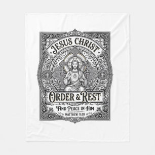 Jesus Declutter Clean Home Shirt Christian Graphic Fleece Blanket