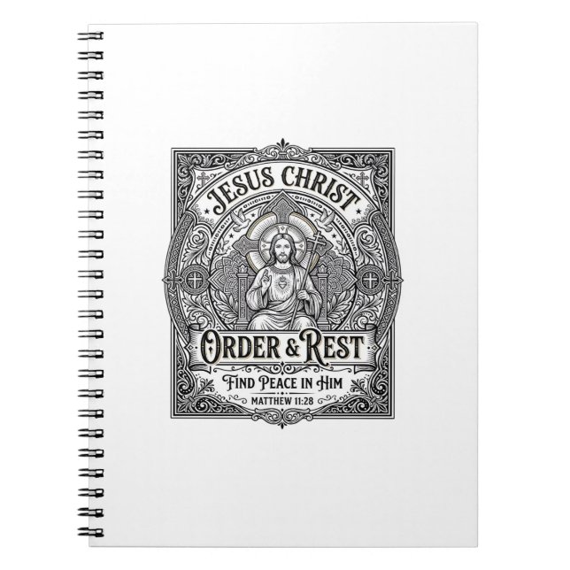 Jesus Declutter Clean Home Shirt Christian Graphic Notebook (Front)