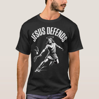 Jesus Defends Tennis Christian Sports T-Shirt