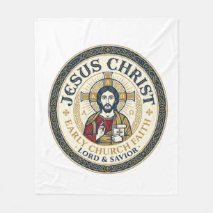 Jesus Desert Fathers Ancient Christian T-Shirt Ins Fleece Blanket