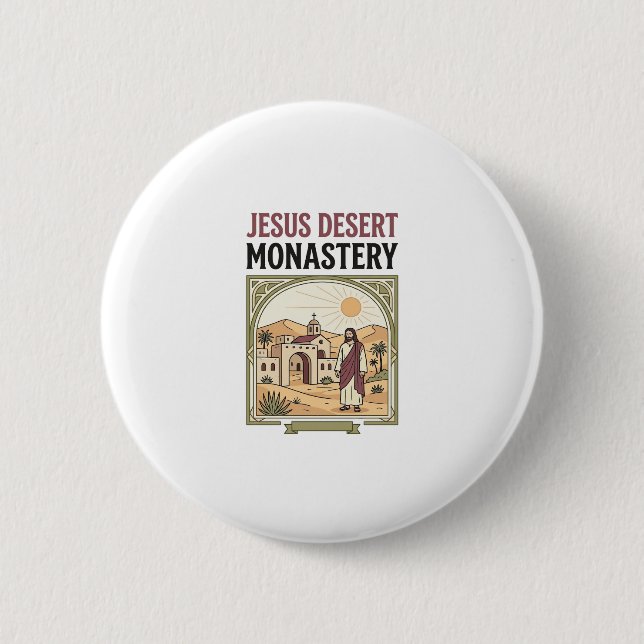 Jesus Desert Monastery Jesus Desert Monastery Chri Button (Front)