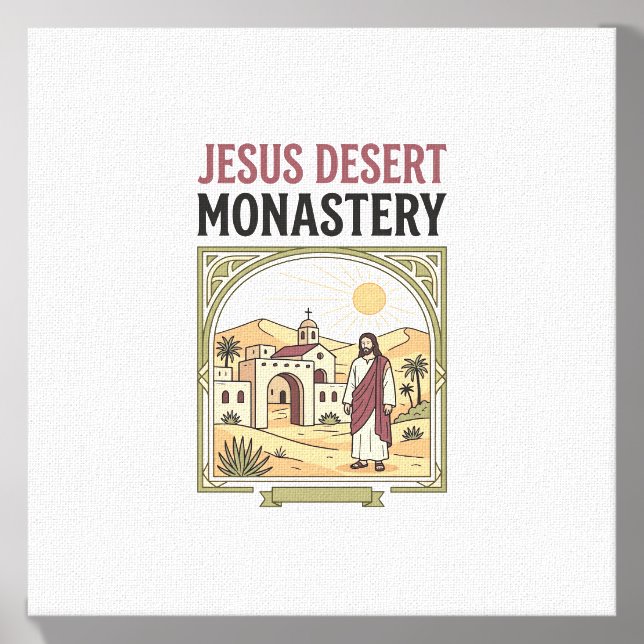 Jesus Desert Monastery Jesus Desert Monastery Chri Canvas Photo Tile (Front Set)