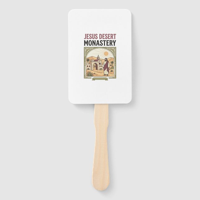 Jesus Desert Monastery Jesus Desert Monastery Chri Hand Fan (Front)